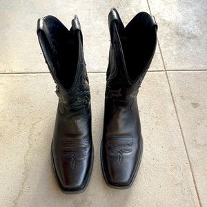 Men’s Black Leather Ariat Boots Size 10D